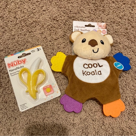 Nuby and Crib Mates Baby Teething Toys Banana Teether Doll NWT - Picture 1 of 5